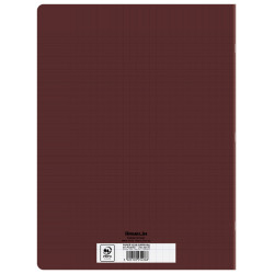 CAHIER PP MARRON 24X32 96P SEYES 90G PIQURE